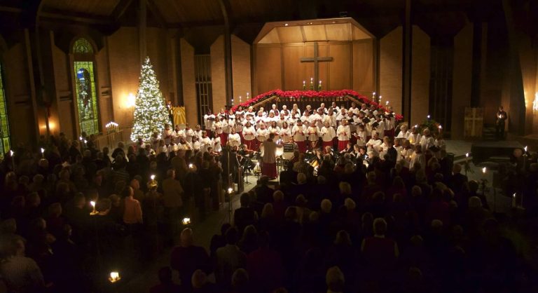 the choir singing during the Christmas season